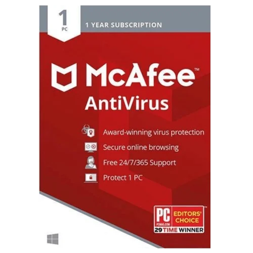McAfee AntiVirus – 1-Year / 1-PC